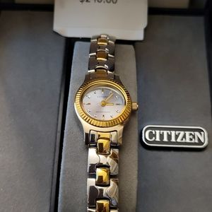 Citizen women silver gold watch - brand new